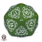 D20 Green & white Card Game Level Counter