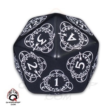 D20 Black & white Card Game Level Counter