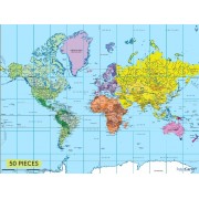 Carte du Monde 50 pièces
