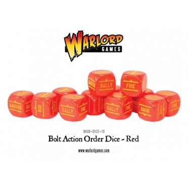 Bolt Action  - Bolt Action Orders Dice packs - Red