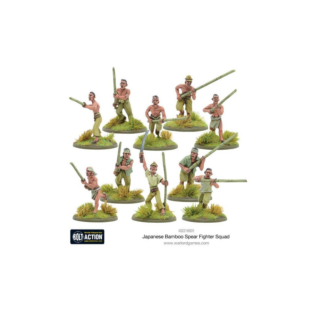 Buy Bolt Action Japanese Bamboo Spear Fighter Squad Board Game Warlord Games