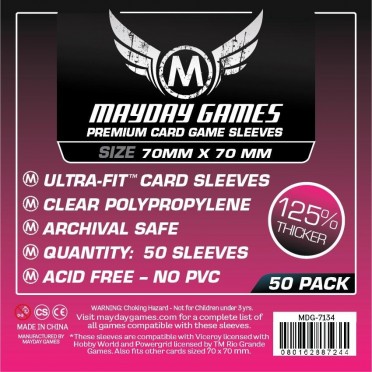 Card Game Sleeves - Small Square Premium 70x70mm - 50p