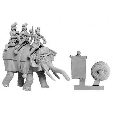 Indian Elephant "General" with 3 Crew