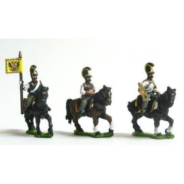 Austrian Cavalry 1805-14: Command: Cuirassier Officer, Standard Bearer & Trumpeter