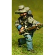Union or Confederate: Infantry in Slouch Hat & Tunic with full pack and equipment:Charging (fixed bayonet)