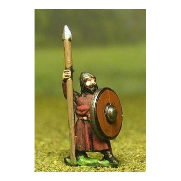 Late Medieval: Isleman / Galloglaich in Long Tunic with Round Shield & Spear