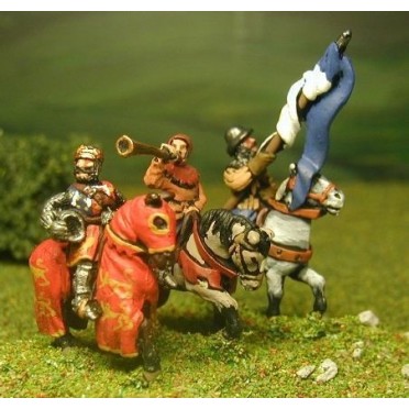 Command pack: Mounted King, Standard Bearer and Herald 1300-1360