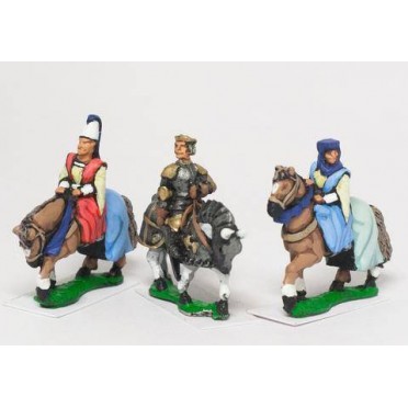 Command: King / General & two Mounted Ladies 1360-1420AD