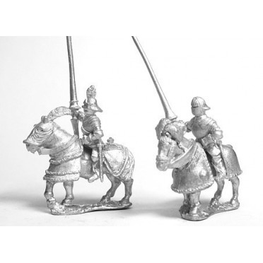 Early Renaissance: Gendarmes in Sallets on Armoured Horse