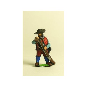 Spanish & English 1559-1605AD: Musketeer in Hat, loading