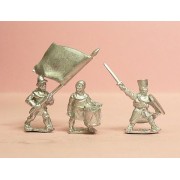 Command: 3 Foot Standard Bearers, 2 Drummers, 1 Dismounted Knight