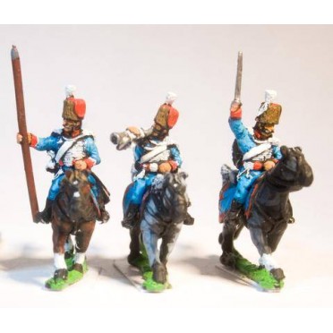 Cavalry: Command: Hussar: Officer, Standard Bearer & Trumpeter