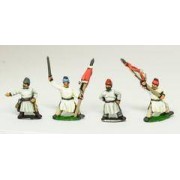 Tang & Sui Chinese: 3 Officers & 3 Standard Bearers