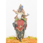 Moghul Indian: Unarmoured Elephant with Driver & 4 Archers