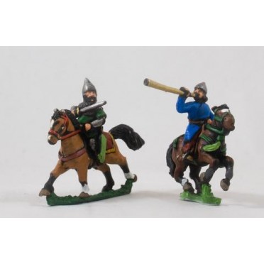 Persian 1350-1500: Command: Two Mounted. Officers & Trumpeter