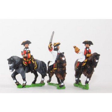 Seven Years War Austrian: Command: Mounted General with two Staff Officers