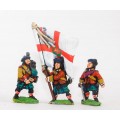 Seven Years War British: Command: Scots Officer, Standard Bearer & Piper 0