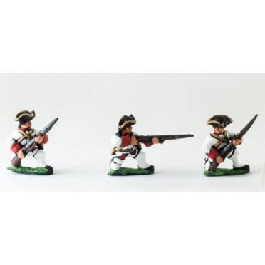 Seven Years War French: Fusiliers, kneeling, assorted poses
