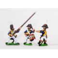 Early Spanish Infantry: Command: Line Officer, Standard Bearer and Drummer, advancing 0