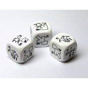 Open Combat specialist dice - White