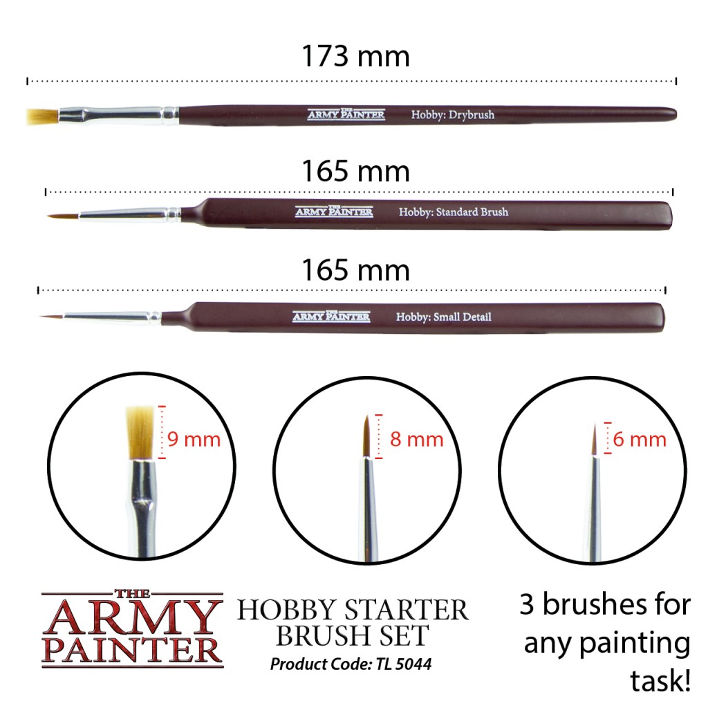 Buy Army Painter - Hobby Starter Brush Set - Board Game - Army Painter
