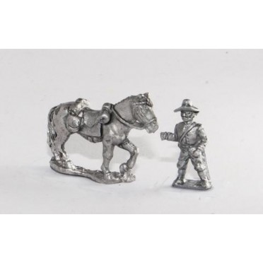 Union or Confederate: Two horse holders in slouch hat with 4 horses