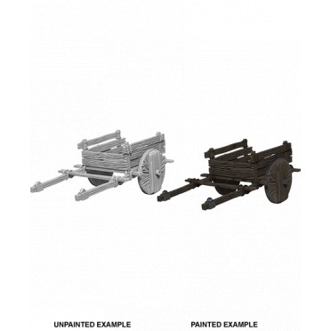 WizKids Deep Cuts Unpainted Miniatures: 2 Wheel Cart