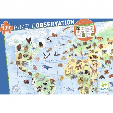 Puzzle Observation - Les animaux du monde - 100 pièces