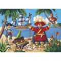 Puzzle silhouette - Le pirate et son trésor- 36 pièces 1