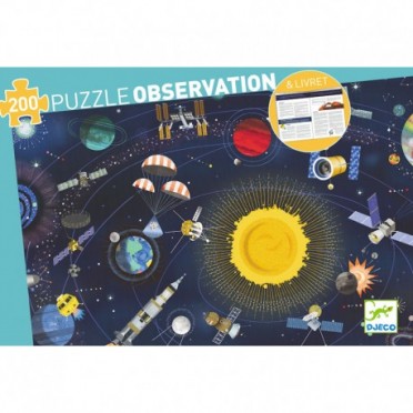 Puzzle Observation – L’Espace + Livret – 200 Pièces