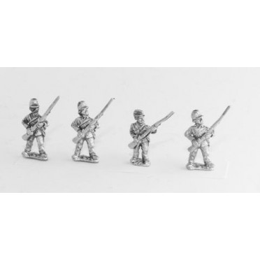 Union or Confederate Infantry: Fixed bayonets with Musket forward