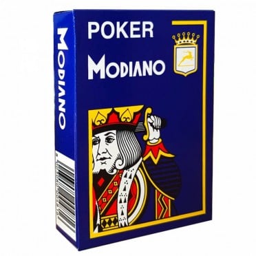 Jeu de 54 cartes Modiano format poker - Bleu foncé