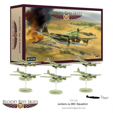 Blood Red Skies - German Junkers Ju 88C Squadron, 6 planes