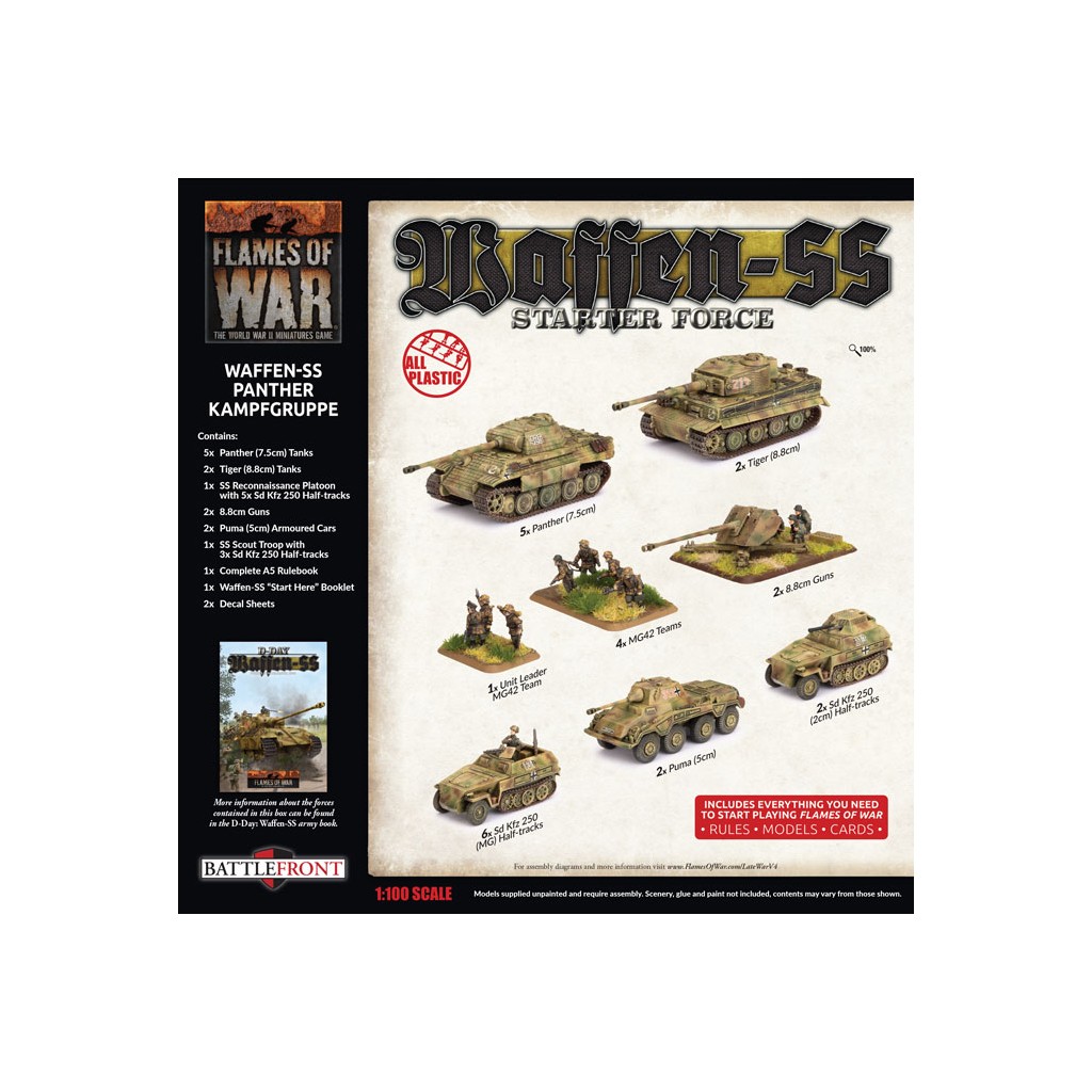 Flames Of War: Waffen-SS Panther Kampfgruppe – Late War German Starter Force (Grab It & Build Your Army!)