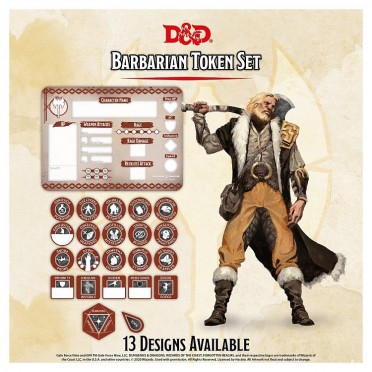 D&D - Barbarian Token Set