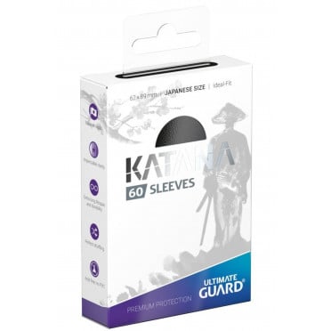Ultimate Guard 60 pochettes Katana Sleeves format japonais Noir