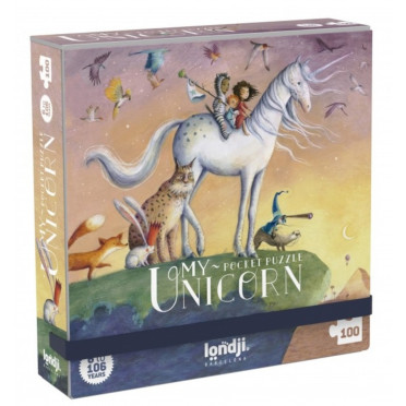 Puzzle - Pocket My Unicorn - 100 Pièces