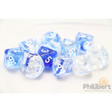 Set de 10 Dés 10 Faces Chessex : Nebula