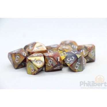 Set de 10 Dés 10 Faces Chessex : Lustrous