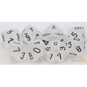 Set de 10 Dés 10 Faces Chessex : Frosted