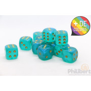 Set of 12 6-sided dice Chessex : Borealis