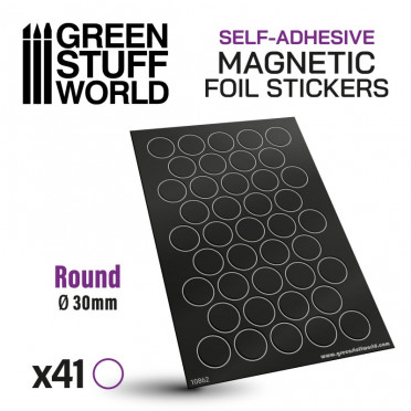 Rounds Magnetic Sheet Self-Adhesive - 30mm