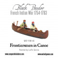 French-Indian War Frontiersmen in Canoe 0