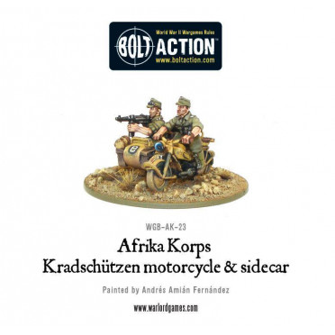 Bolt Action - Afrika Korps Kradschutzen Motorcycle & sidecar