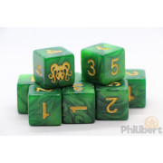 Elder Dice - The Brand of Cthulhu Drowned Green 6 set