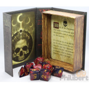 Mark of the Necronomicon Dice - Red and Inky Black Polyhedral Set