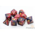 Mark of the Necronomicon Dice - Red and Inky Black Polyhedral Set 2