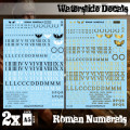 Waterslide Decals - Roman Numerals 0