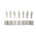 Ziterdes: 7 Roman statues, incl. pedestals 1