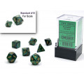 Set de 7 Mini Dés JDR Chessex : Scarab Jade/Gold 1